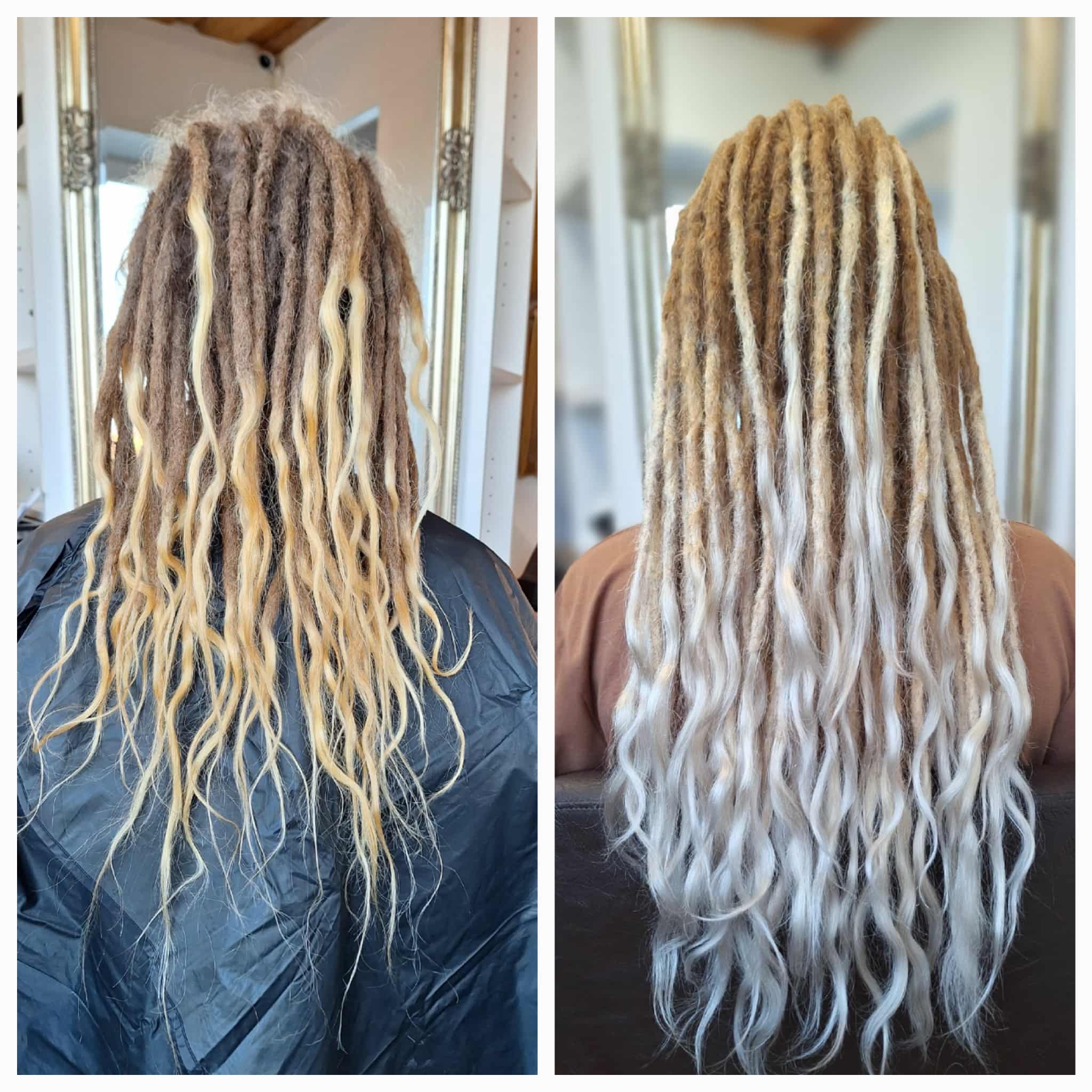 Inimjuustest pikendused lisatud rastapatsidele, pehme ja loomulik tulemus lahtiste otstega.