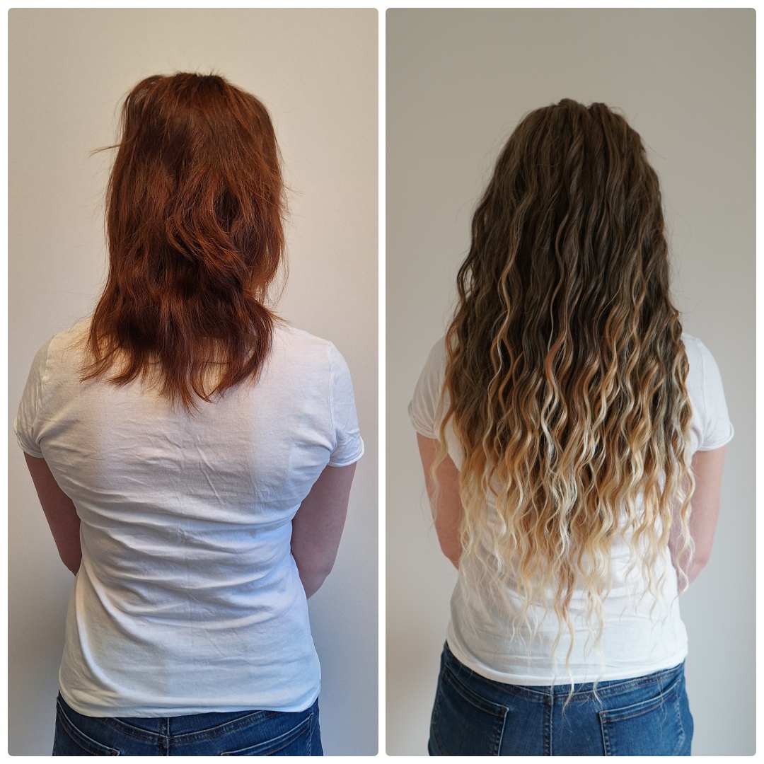 Pruunid ombre lokipatsid Enne ja Pärast